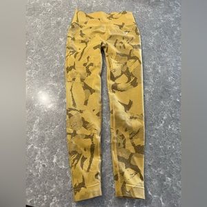 Camo gold gymshark leggings size small